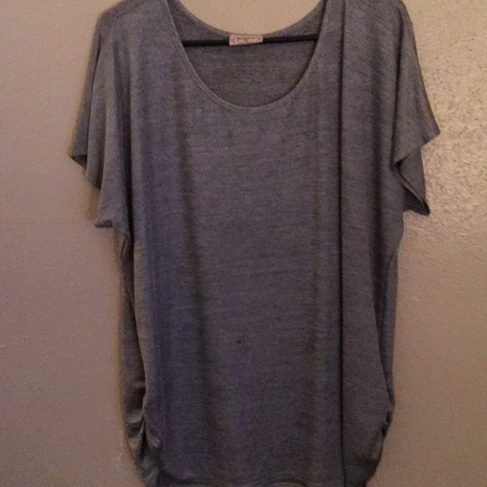 Shimmery silver blouse